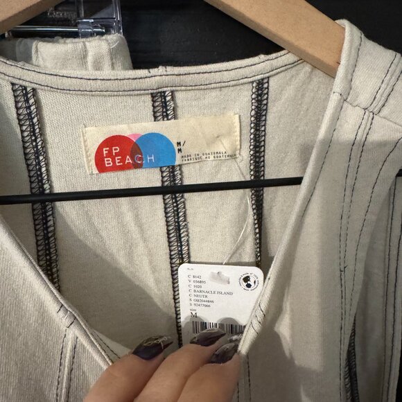 NWT Free People Womens Short Tank Set Cream Medium - Picture 2 of 8